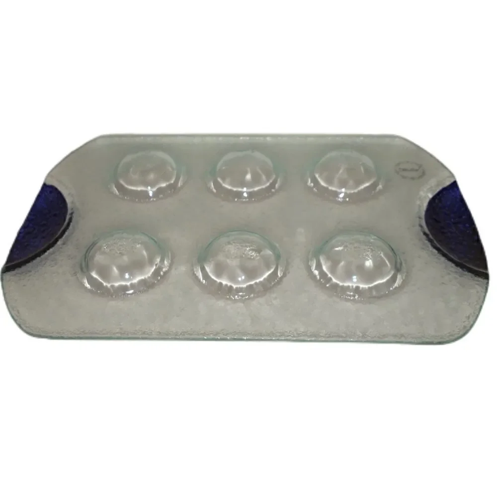 Dansk Spectra Cordial Glass Tray Only Replacement Piece Part Recycled Fused. Con